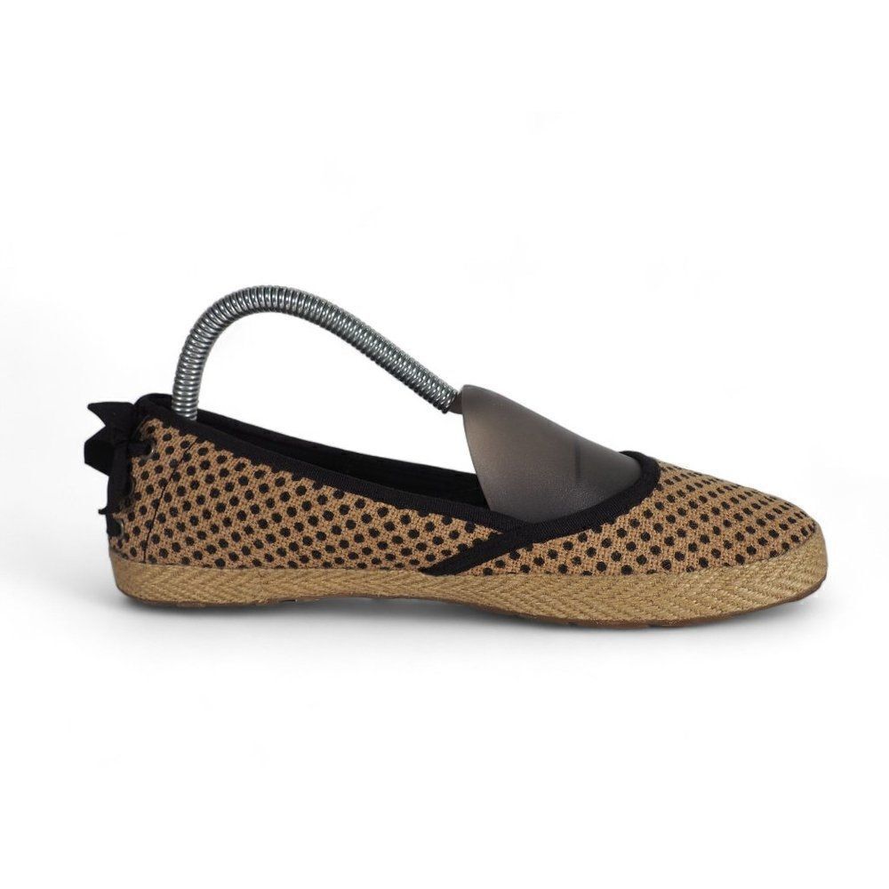 UGG Australia Indah Burlap Polka Dot Ballet‎ Flats Tan / Black 1004329 Women's 8 - Picture 7 of 11